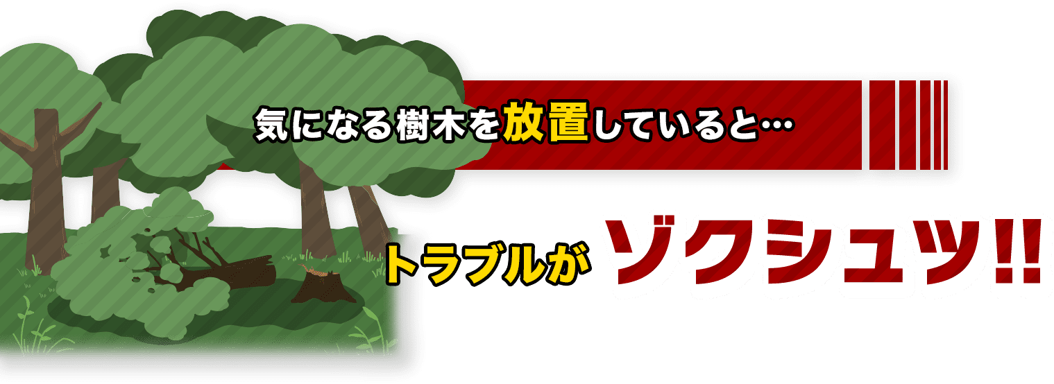 気になる樹木を放置しているとトラブルがゾクシュツ!!